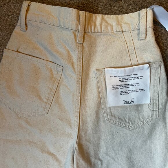 BNWT Triarchy Wide Leg Off-White Denim, Size 26 - Picture 9 of 10